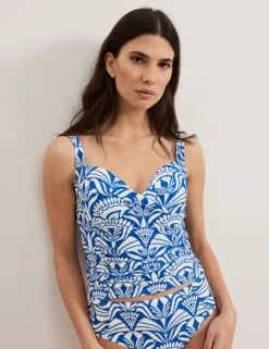 Printed Padded Tankini Top -Marksandspencer Sale Store Printed Padded Tankini Top 4