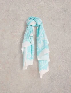 WHITE STUFF Printed Square Scarf