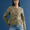 Pure Cotton Animal Print Quilted Jacket -Marksandspencer Sale Store Pure Cotton Animal Print Quilted Jacket