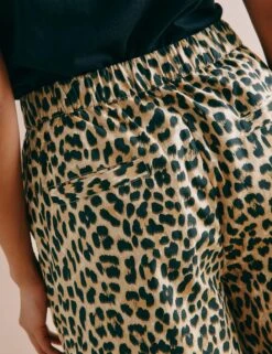 Pure Cotton Animal Print Wide Leg Culottes -Marksandspencer Sale Store Pure Cotton Animal Print Wide Leg Culottes 4