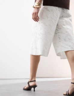 Pure Cotton Broderie Detail Wide Leg Culottes -Marksandspencer Sale Store Pure Cotton Broderie Detail Wide Leg Culottes 6