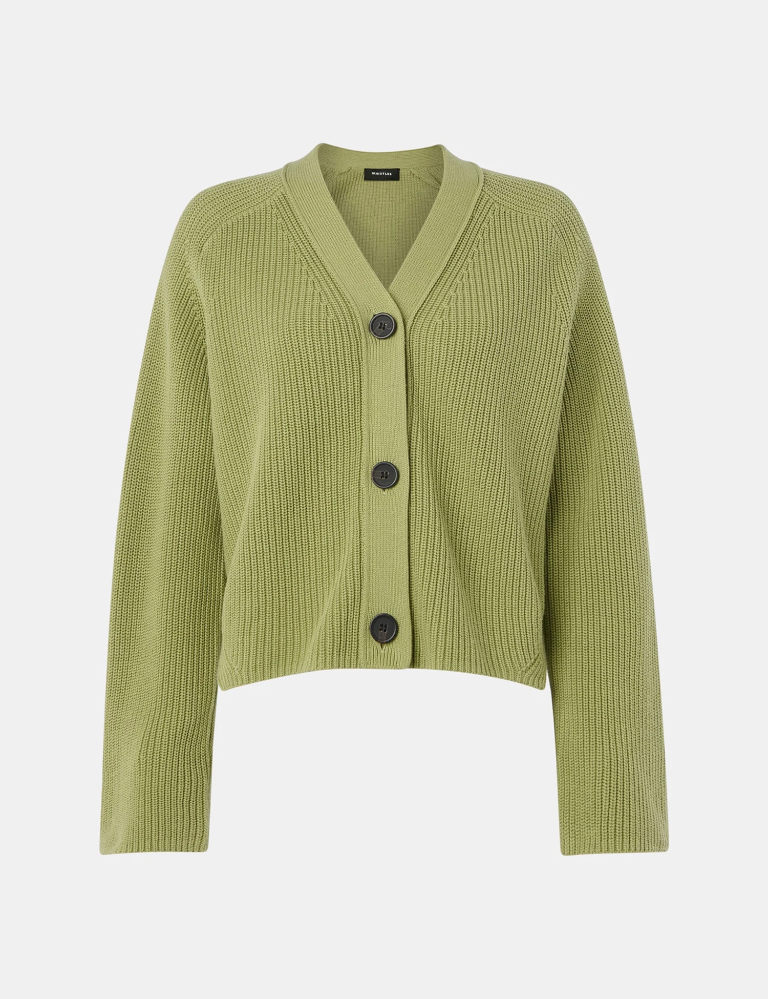 Whistles Pure Cotton Button Front Cropped Cardigan 2 Whistles Pure Cotton Button Front Cropped Cardigan - Image 2