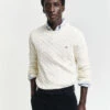 Gant Pure Cotton Cable Crew Neck Jumper -Marksandspencer Sale Store Pure Cotton Cable Crew Neck Jumper