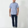 Pure Cotton Check Short Sleeve Oxford Shirt -Marksandspencer Sale Store Pure Cotton Check Short Sleeve Oxford Shirt
