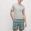 Pure Cotton Checked Loungewear Shorts -Marksandspencer Sale Store Pure Cotton Checked Loungewear Shorts