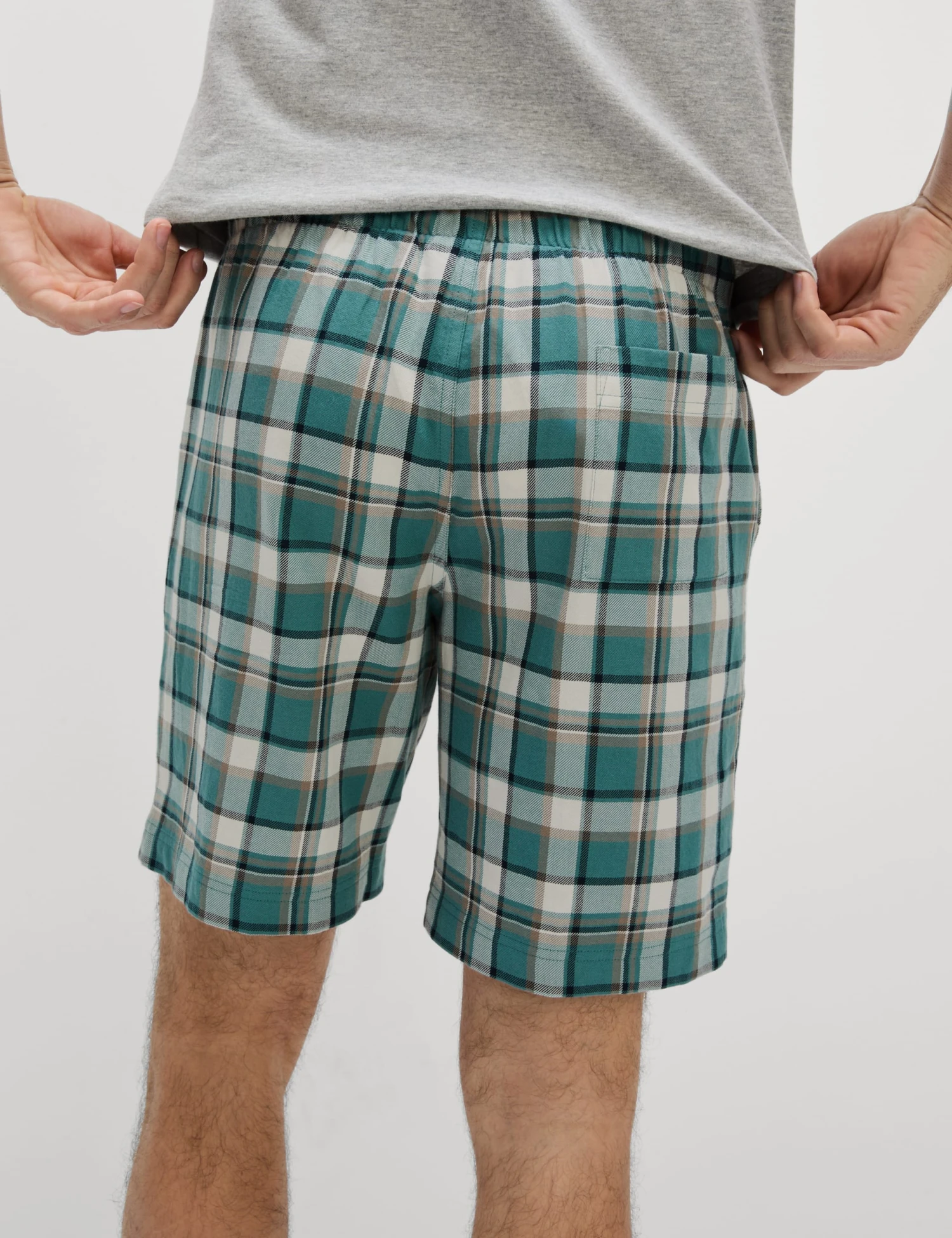 Pure Cotton Checked Loungewear Shorts 4 Pure Cotton Checked Loungewear Shorts - Image 4
