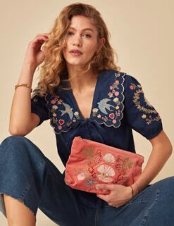 Pure Cotton Collared Relaxed Puff Sleeve Blouse -Marksandspencer Sale Store Pure Cotton Collared Relaxed Puff Sleeve Blouse 3