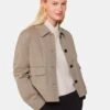 Whistles Pure Cotton Collared Short Jacket