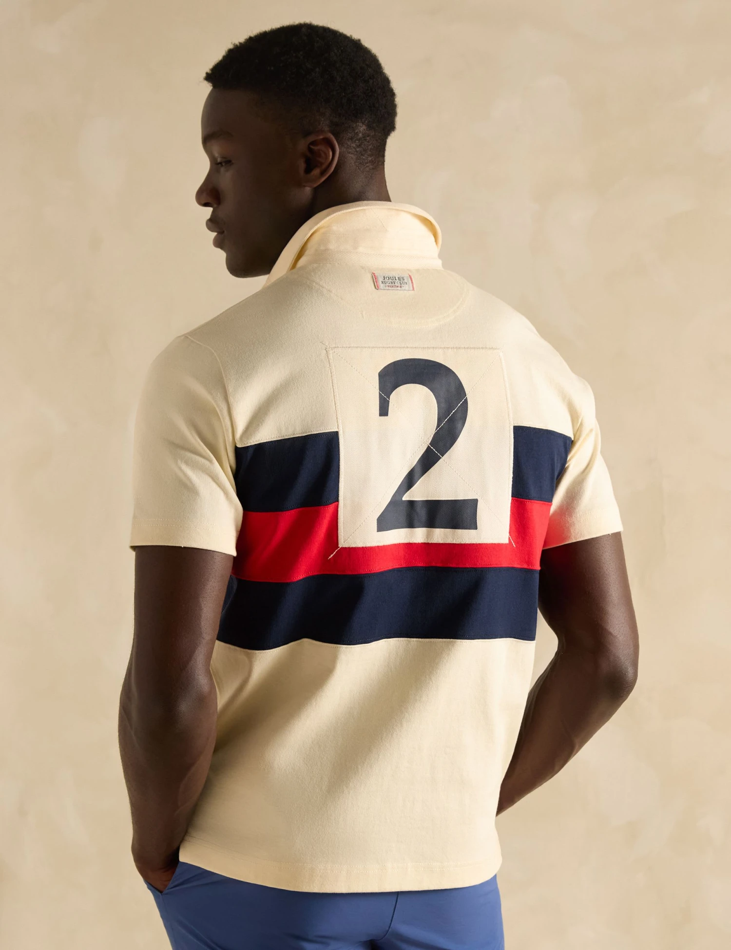 Joules Pure Cotton Colour Block Rugby Shirt 3 Joules Pure Cotton Colour Block Rugby Shirt - Image 3