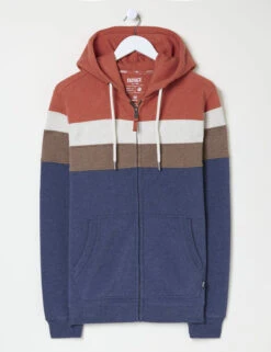 Pure Cotton Colour Block Zip Up Hoodie -Marksandspencer Sale Store Pure Cotton Colour Block Zip Up Hoodie 1