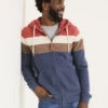 Pure Cotton Colour Block Zip Up Hoodie