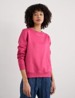 Pure Cotton Crew Neck Long Sleeve Sweatshirt