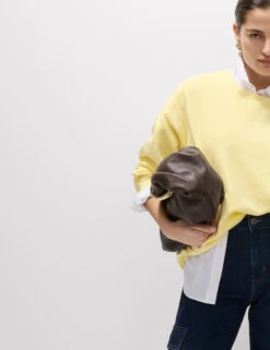 Pure Cotton Crew Neck Relaxed Sweatshirt -Marksandspencer Sale Store Pure Cotton Crew Neck Relaxed Sweatshirt 4