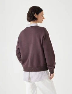 Pure Cotton Crew Neck Slogan Sweatshirt -Marksandspencer Sale Store Pure Cotton Crew Neck Slogan Sweatshirt 2