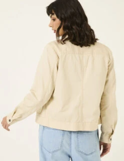 Pure Cotton Cropped Jacket -Marksandspencer Sale Store Pure Cotton Cropped Jacket 2