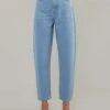 Pure Cotton Denim Barrel Jeans -Marksandspencer Sale Store Pure Cotton Denim Barrel Jeans