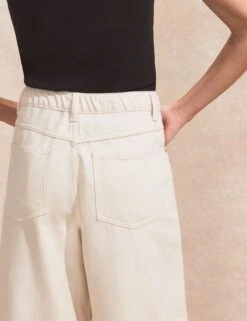 Pure Cotton Denim Mid Rise Straight Leg Jeans -Marksandspencer Sale Store Pure Cotton Denim Mid Rise Straight Leg Jeans 3