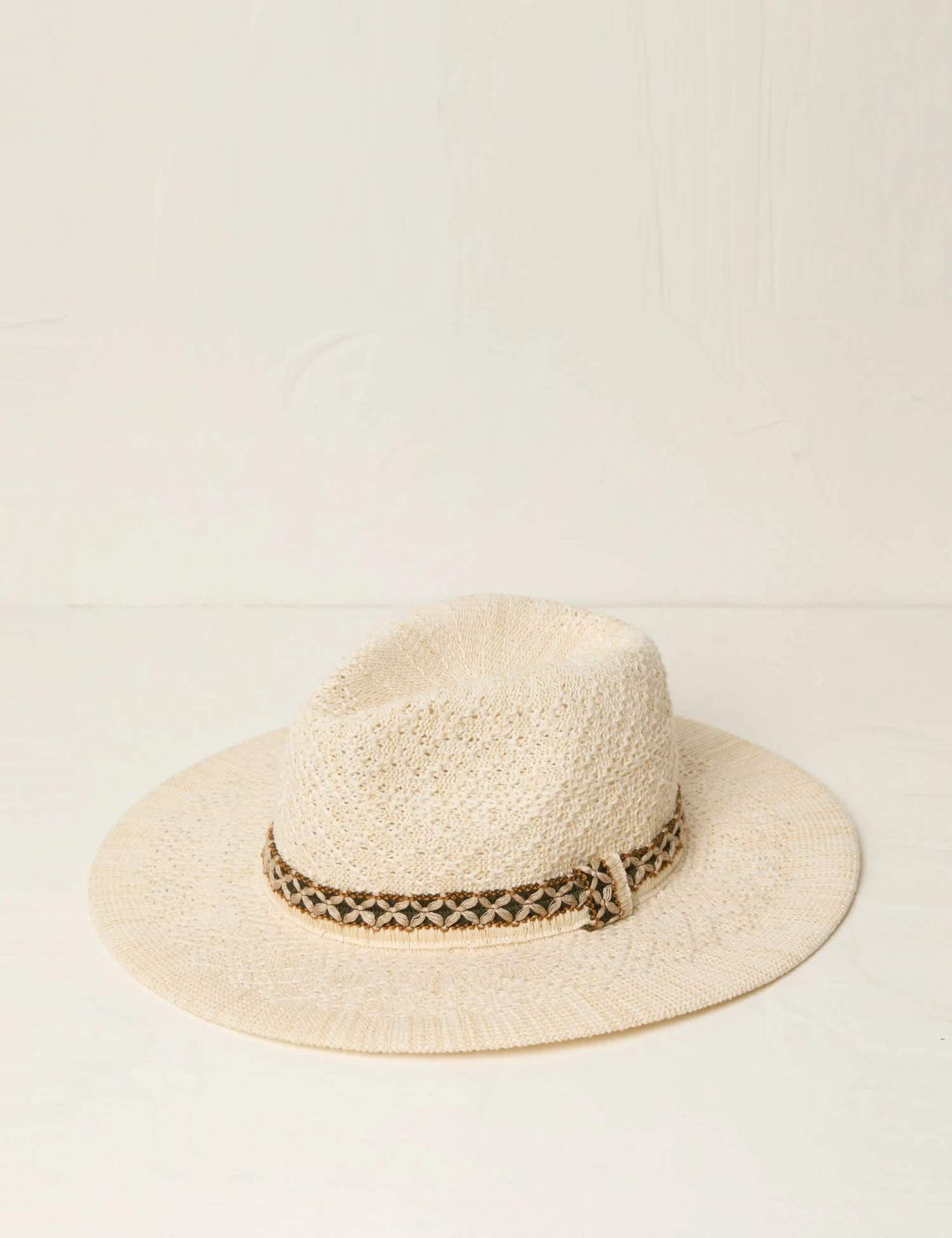 Pure Cotton Embellished Fedora Hat 1 Pure Cotton Embellished Fedora Hat
