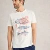 WHITE STUFF Pure Cotton Fish Graphic T-Shirt -Marksandspencer Sale Store Pure Cotton Fish Graphic T Shirt