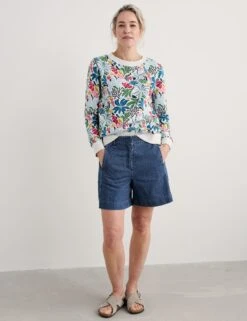 Pure Cotton Floral Sweatshirt