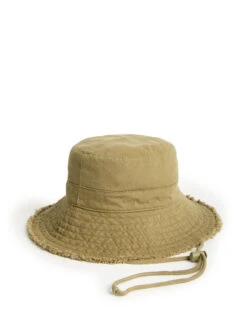 Pure Cotton Frayed Edge Bucket Hat