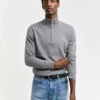 Gant Pure Cotton Funnel Neck Half Zip Jumper -Marksandspencer Sale Store Pure Cotton Funnel Neck Half Zip Jumper