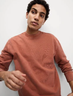 Pure Cotton Garment Dye Sweatshirt -Marksandspencer Sale Store Pure Cotton Garment Dye Sweatshirt 3