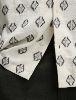 Pure Cotton Geometric Print Shirt -Marksandspencer Sale Store Pure Cotton Geometric Print Shirt 4