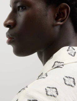 Pure Cotton Geometric Print Shirt -Marksandspencer Sale Store Pure Cotton Geometric Print Shirt 5