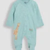 Pure Cotton Giraffe Appliqué Sleepsuit (0-12 Mths) -Marksandspencer Sale Store Pure Cotton Giraffe Appliqu Sleepsuit 0 12 Mths