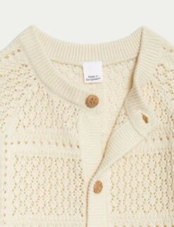 Pure Cotton Knitted Romper (0-3 Yrs) 9 Pure Cotton Knitted Romper (0-3 Yrs) -Marksandspencer Sale Store Pure Cotton Knitted Romper 0 3 Yrs 1 2