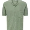 Only & Sons Pure Cotton Knitted Short Sleeve Shirt -Marksandspencer Sale Store Pure Cotton Knitted Short Sleeve Shirt