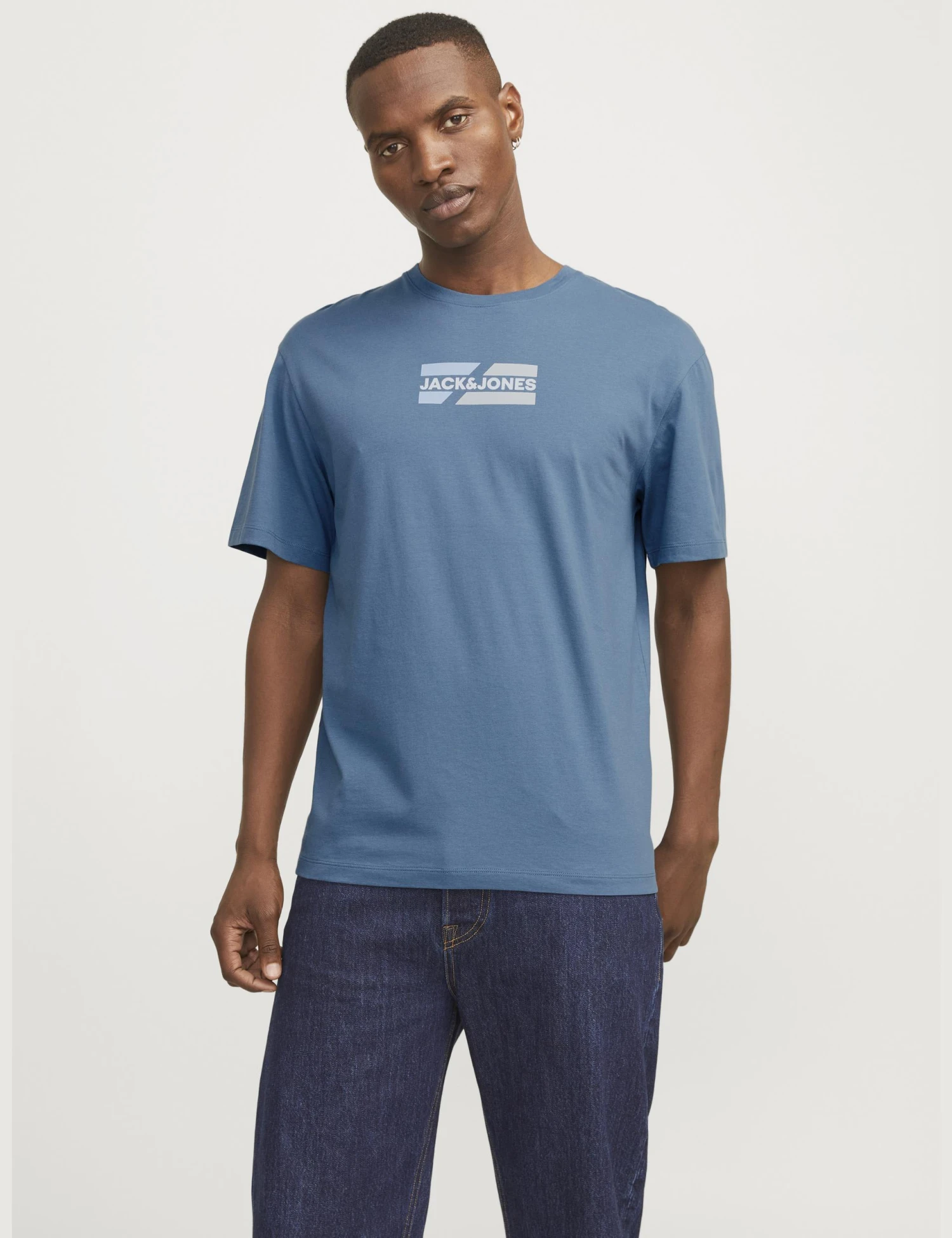 Jack & Jones Pure Cotton Logo Graphic Crew Neck T-Shirt 1 Jack & Jones Pure Cotton Logo Graphic Crew Neck T-Shirt