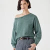 Pure Cotton Off The Shoulder Sweatshirt -Marksandspencer Sale Store Pure Cotton Off the Shoulder Sweatshirt
