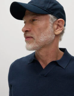 Pure Cotton Open Neck Knitted Polo Shirt -Marksandspencer Sale Store Pure Cotton Open Neck Knitted Polo Shirt 4