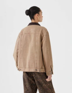 Pure Cotton Oversized Trucker Jacket -Marksandspencer Sale Store Pure Cotton Oversized Trucker Jacket 3