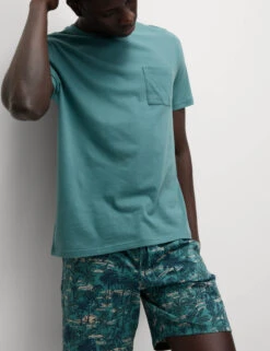 Pure Cotton Palm Print Pyjama Set