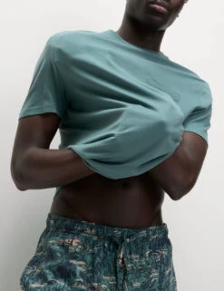 Pure Cotton Palm Print Pyjama Set -Marksandspencer Sale Store Pure Cotton Palm Print Pyjama Set 5