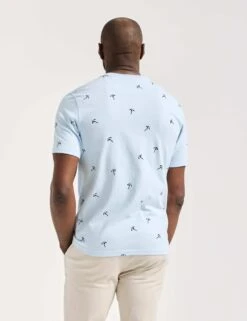 Scotch & Soda Pure Cotton Parasol Print Crew Neck T-Shirt -Marksandspencer Sale Store Pure Cotton Parasol Print Crew Neck T Shirt 3