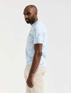 Scotch & Soda Pure Cotton Parasol Print Crew Neck T-Shirt -Marksandspencer Sale Store Pure Cotton Parasol Print Crew Neck T Shirt 4
