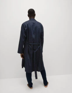 Pure Cotton Polka Dot Dressing Gown -Marksandspencer Sale Store Pure Cotton Polka Dot Dressing Gown 4