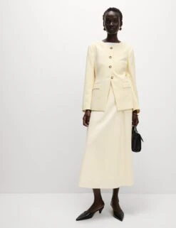 Pure Cotton Poplin A-line Skirt 20 Pure Cotton Poplin A-line Skirt -Marksandspencer Sale Store Pure Cotton Poplin A line Skirt 3