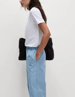 Pure Cotton Poplin Straight Leg Trousers