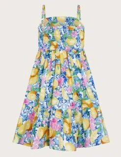 MONSOON Pure Cotton Printed Dress (3-15 Yrs) -Marksandspencer Sale Store Pure Cotton Printed Dress 3 15 Yrs 1 3