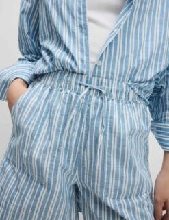 Pure Cotton Printed High Waisted Shorts -Marksandspencer Sale Store Pure Cotton Printed High Waisted Shorts 4