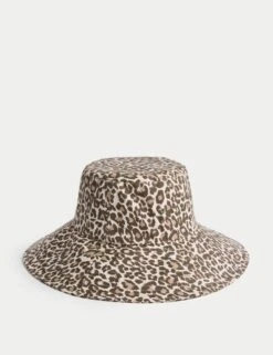 Pure Cotton Printed Wide Brim Bucket Hat