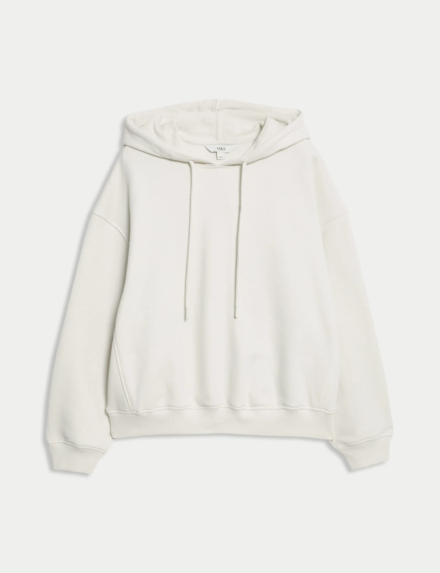 Pure Cotton Ribbed Cropped Hoodie 2 Pure Cotton Ribbed Cropped Hoodie - Image 2