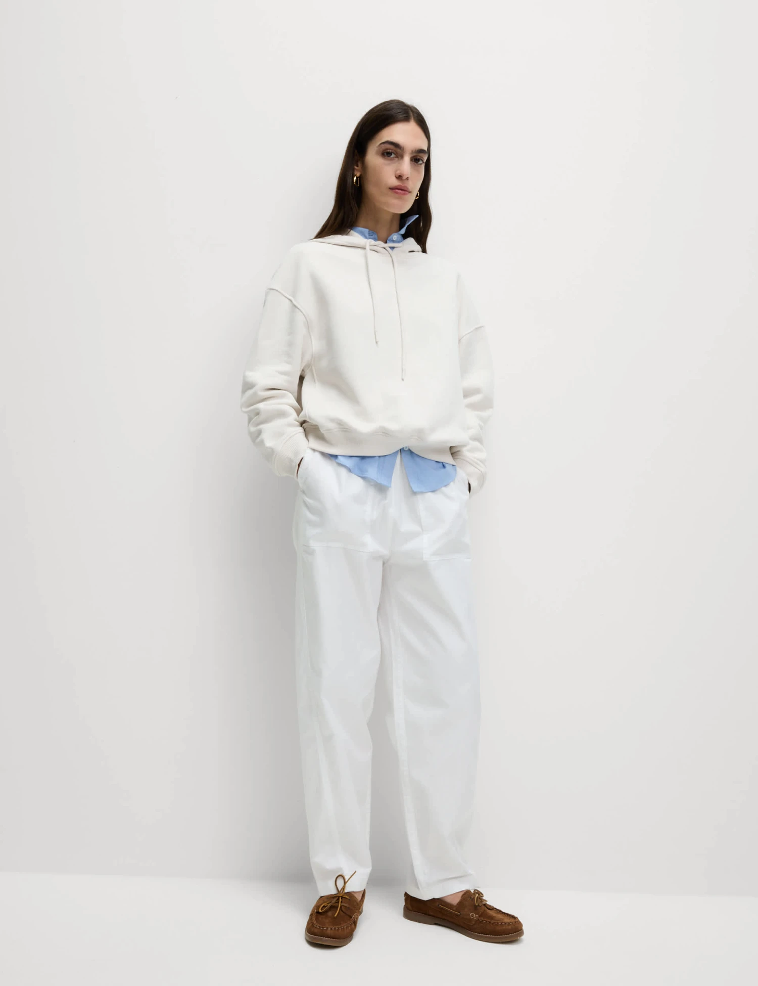 Pure Cotton Ribbed Cropped Hoodie 3 Pure Cotton Ribbed Cropped Hoodie - Image 3