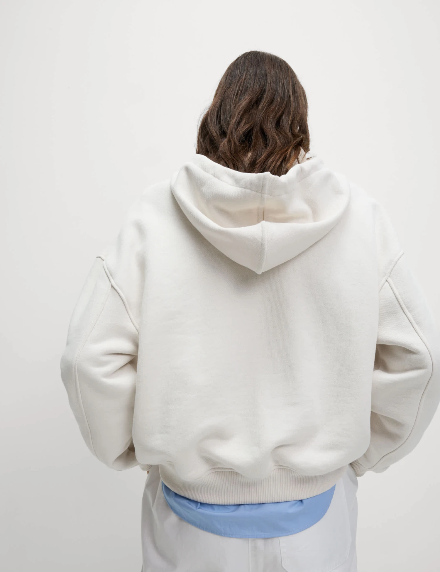 Pure Cotton Ribbed Cropped Hoodie 4 Pure Cotton Ribbed Cropped Hoodie - Image 4