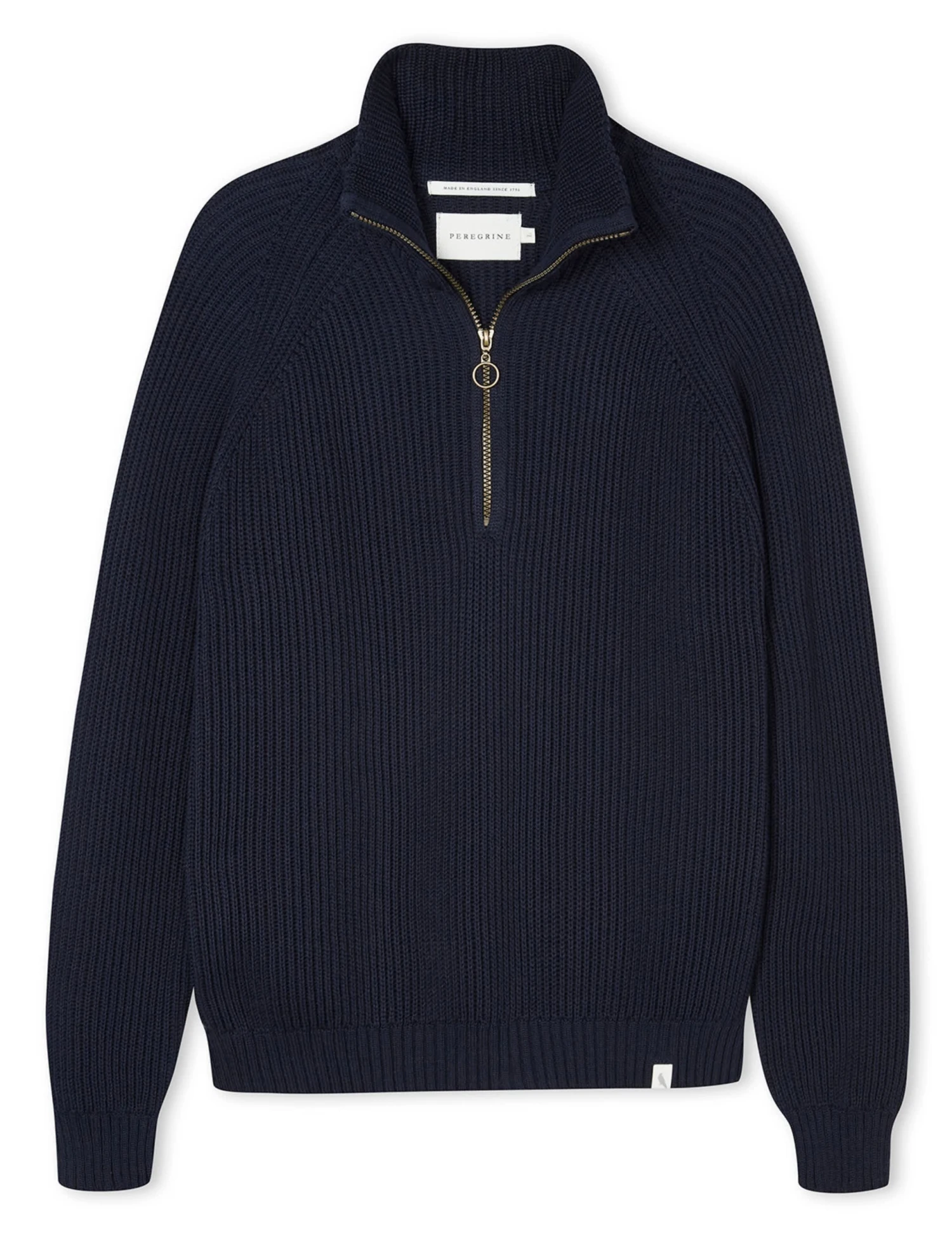 Pure Cotton Ribbed Quarter Zip Jumper 2 Pure Cotton Ribbed Quarter Zip Jumper - Image 2